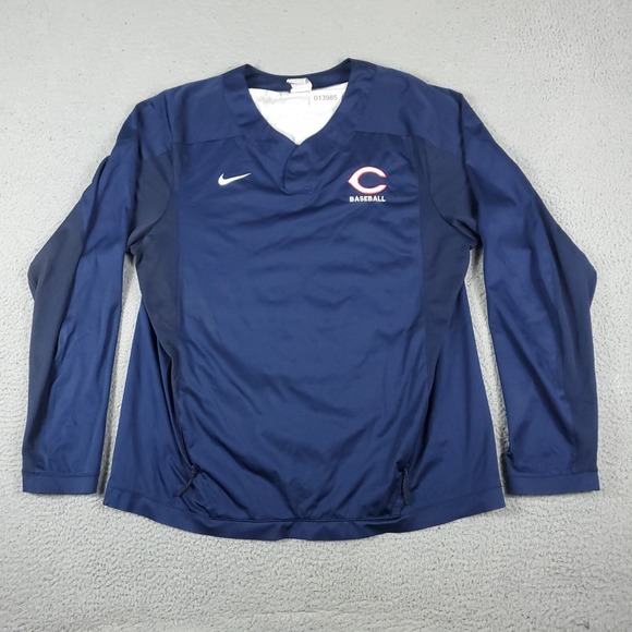 Nike Other - Nike Cincinnati Reds Pullover Mens Large Blue Long Sleeve Windbreaker  *STAINED*